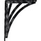 Ekena Millwork Nevio Wrought Iron Bracket, (Single center brace), Antiqued Silver 1 1/2"W x 12"D x 15"H BKTM01X12X15SNEASV - alternate 4